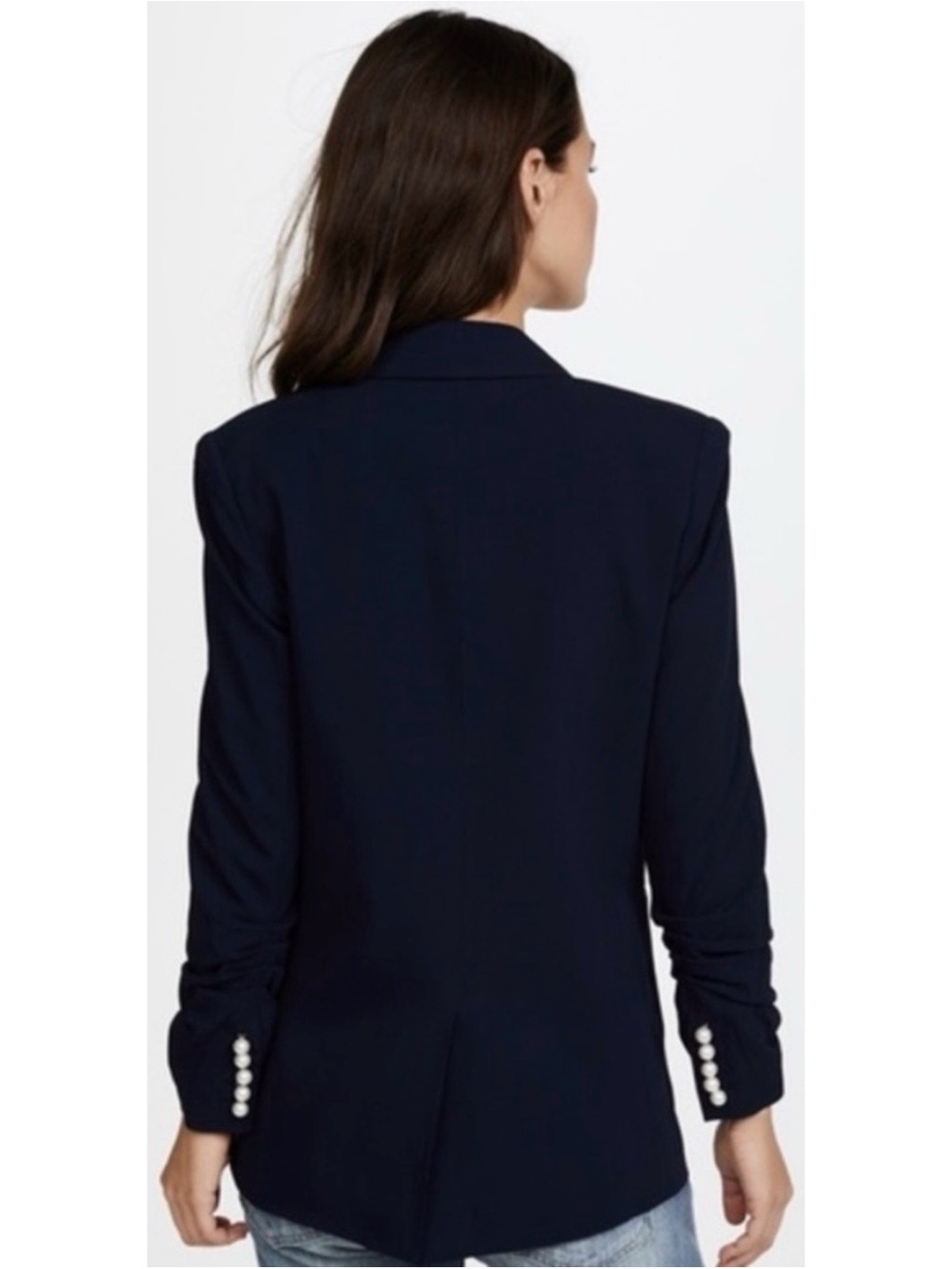 Veronica Beard Whit Pearl Button Double Breasted Blazer 4 - Picture 4 of 11